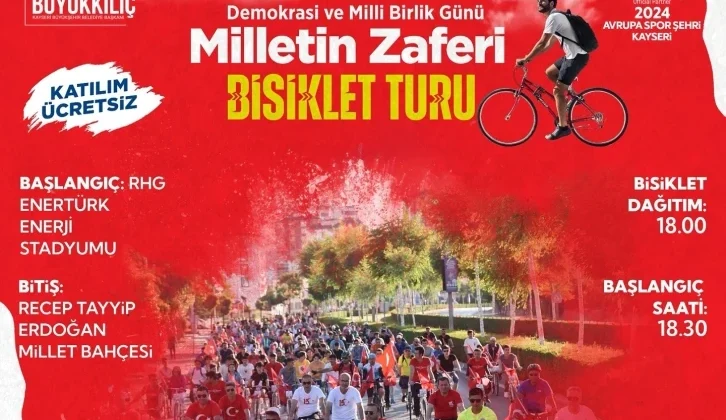 Büyükşehir’den 15 Temmuz’da Bisiklet Turu