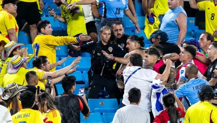 Copa America Yarı Finalinde Uruguaylı Oyuncularla Taraftarlar Arasında Kavga Çıktı