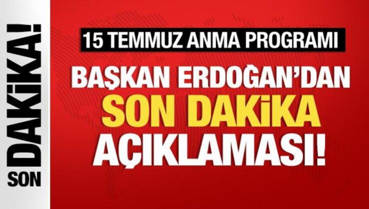 Cumhurbaşkanı Erdoğan, 15 Temmuz Anma Programı’nda Konuşuyor