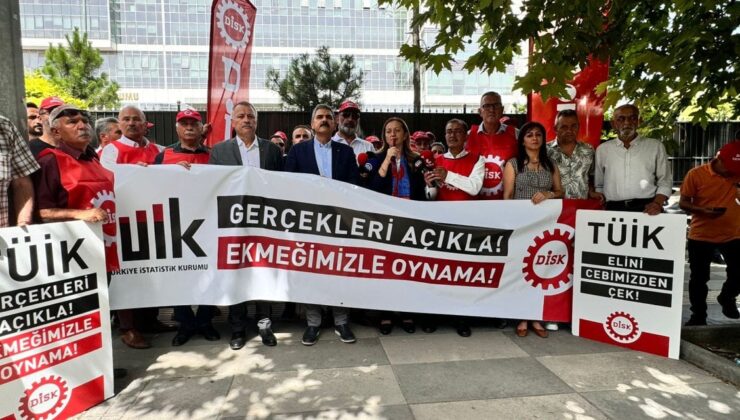 DİSK, TÜİK Önünde: “Gerçekleri Açıkla Ekmeğimle Oynama”