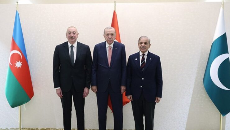 Erdoğan, Aliyev ve Pakistan Başbakanı Şerif ile Üçlü Toplantı Yaptı