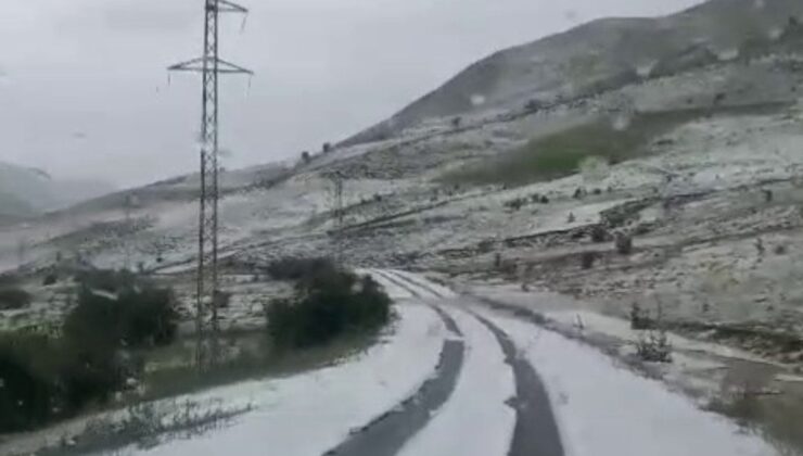 Erzurum’a Dolu Yağdı: Köyler Beyaza Büründü