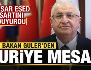 Esed Kaidesini Duyurmuştu! Bakan Güler’den Suriye Açıklaması