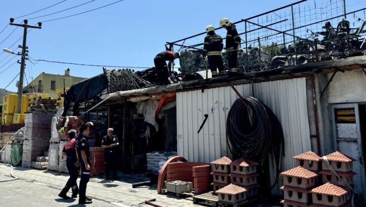 Fethiye’de İş Yerinde Çıkan Yangın Söndürüldü