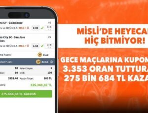 Gece Maçlarına İddaa Kuponu Yaptı, 275 Bin 684 TL Kazandı