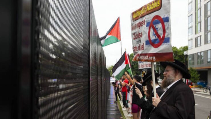 İsrail Başbakanı Netanyahu’ya Washington’da Protesto