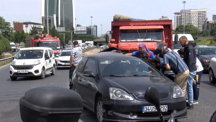 İstanbul’da Basın Ekspres’i Kilitleyen Kaza: Kamyon Arıza Yapan Araca Vurdu, Sürücü Sıkıştı