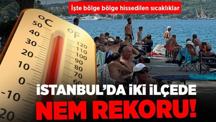 İstanbul’da İki İlçede Nem Rekoru! İşte Bölge Bölge Hissedilen Sıcaklıklar