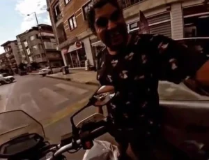 İstanbul’da Motosikletli ve Yaya Arasında Güldüren ’Yol Verme’ Diyaloğu