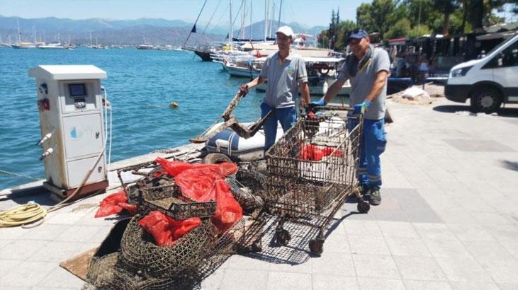 İstekli Dalgıçlar Fethiye’de Deniz Temizledi: Market Arabası Çıktı