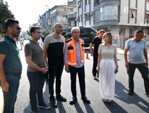 Kepez Belediye Başkanı Mesut Kocagöz, Işık Caddesi’ndeki Sıcak Asfalt Çalışmalarını İnceledi