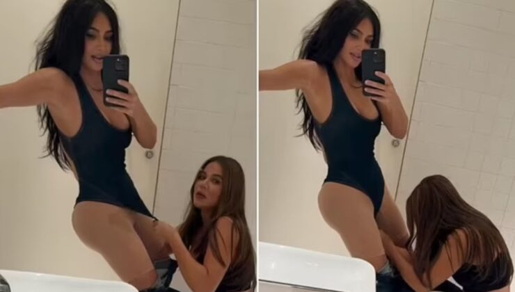 Kim Kardashian, Çıtçıtlı Body Giyerken Yardım Aldı! O Anlar Sosyal Medyada Olay Oldu