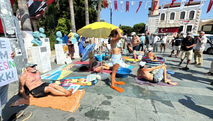 Kıyı İşgaline Karşı Eylem: Meydanda Güneşlendiler