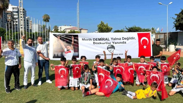 Mersin Faziletli Koyuncu Irmaksporlu Çocuklardan Merih Demiral’a Destek