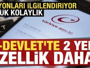 Milyonları İlgilendiriyor: E-Devlet’te 2 Yeni Özellik Daha Geldi…