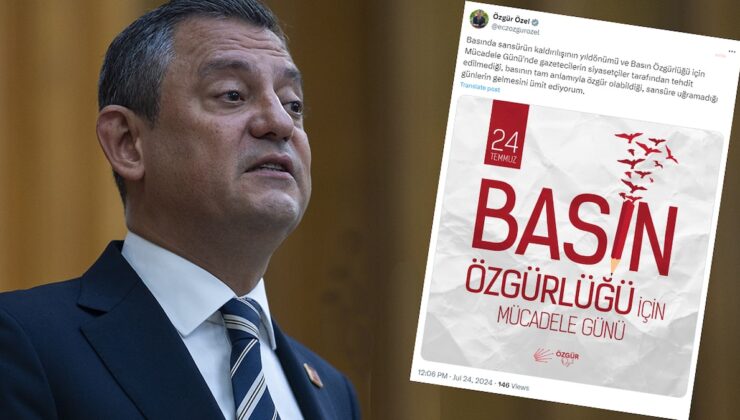 Özgür Özel’den ‘Basın Özgürlüğü İçin Mücadele Günü’ Paylaşımı