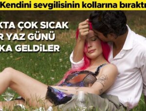 Parkta Bir Yaz Günü Aşka Geldiler… Kendini Sevgilisinin Kollarına Bıraktı