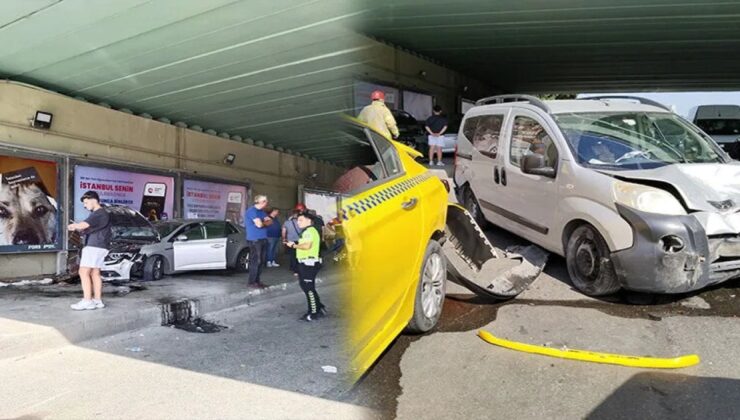 Pendik’te Zincirleme Kaza: Otomobil Durakta Bekleyenlere Çaptı!