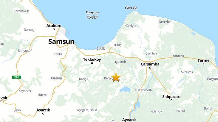 Samsun’da 3.4 Büyüklüğünde Deprem