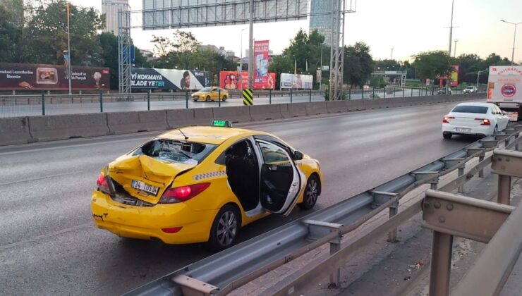 Suratını Alamayan Motosikletli Taksiye Arkadan Çarptı: 2 Kişi Yaralandı