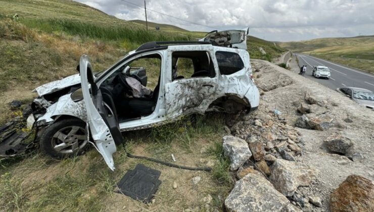 Takla Atan Araç 3 Metrelik İstinat Duvarının Üzerine Çıktı: 3 Yaralı