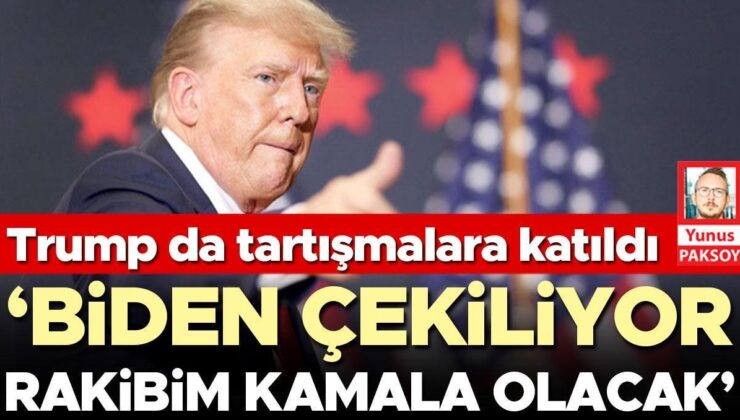 Trump da Tartışmalara Katıldı: ‘Biden Çekiliyor Rakibim Kamala Olacak’