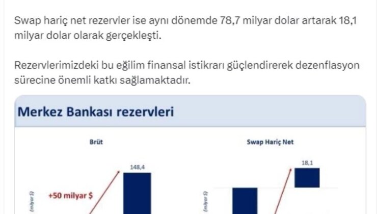 Türkiye’nin Brüt Rezervleri Tarihi Zirveye Ulaştı