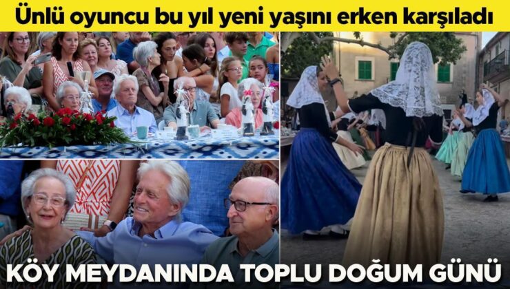 Ünlü Oyuncu Yeni Yaşını Böyle Karşıladı… Köy Meydanında Toplu Doğum Günü