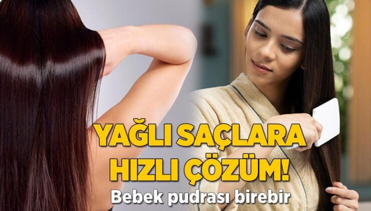 Yağlı Saçlar İçin Başka Hiçbir Şeye Gerek Yokmuş! Bebek Pudrası Kökünden Çözüyor