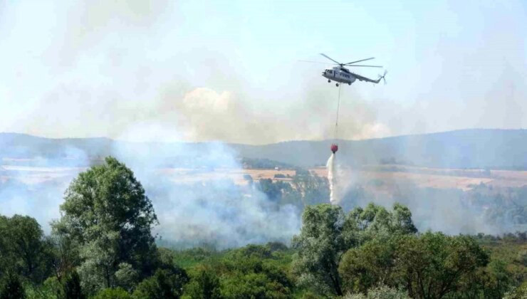 Yeniçağa Gölü Çevresindeki Sazlık Alanda Yangın Çıktı