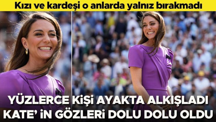 Yüzlerce Kişi Ayakta Alkışladı… Kate’in Gözleri Doldu… Kızı ve Kardeşi Destek Oldu