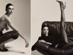 Amerikalı Model Kendall Jenner, Yeni Moda Kampanyası İçin Üstsüz Pozlar Verdi