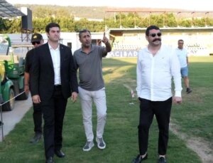 Bodrum Belediye Başkanı ve Heyeti Bodrum Fk Stadyum Çalışmalarını İnceledi