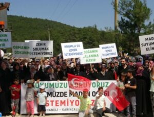 Bursa’da 4 Köyden Maden Protestosu