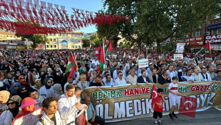 Bursa’da İsrail’in Saldırıları ve İsmail Haniye Suikasti Protesto Edildi