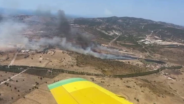 İzmir Foça’da Yangın Çıktı