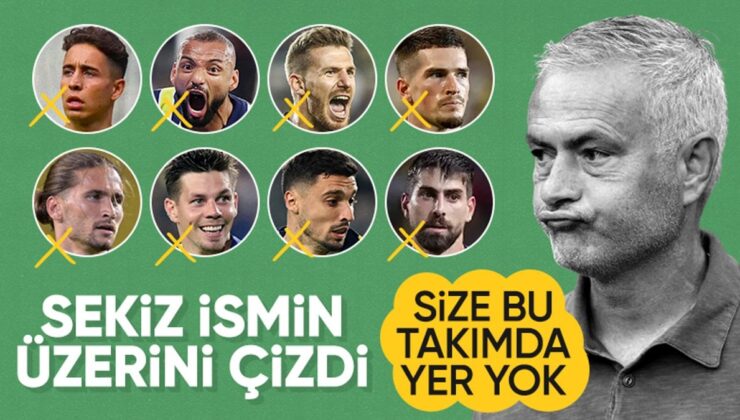 Jose Mourinho’dan 8 İsme Neşter! 17 Milyon Euroluk Mali Yük…