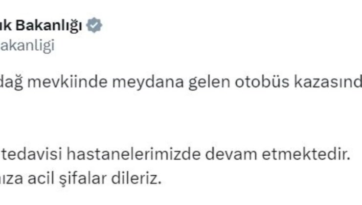 Sağlık Bakanlığı’ndan Malatya’daki Otobüs Kazası Hakkında Açıklama