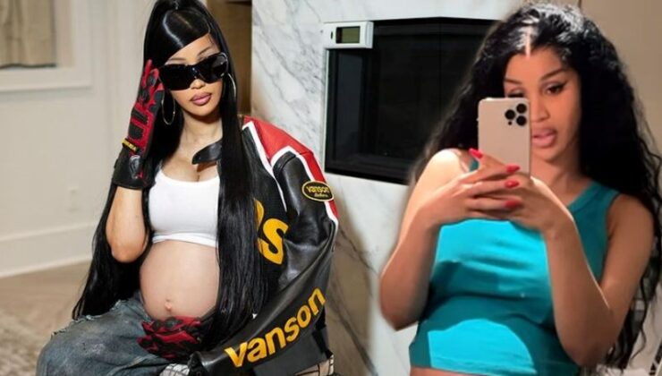 Üçüncü Kez Anne Olmaya Hazırlanan Cardi B’den Karnı Burnunda Yeni Poz