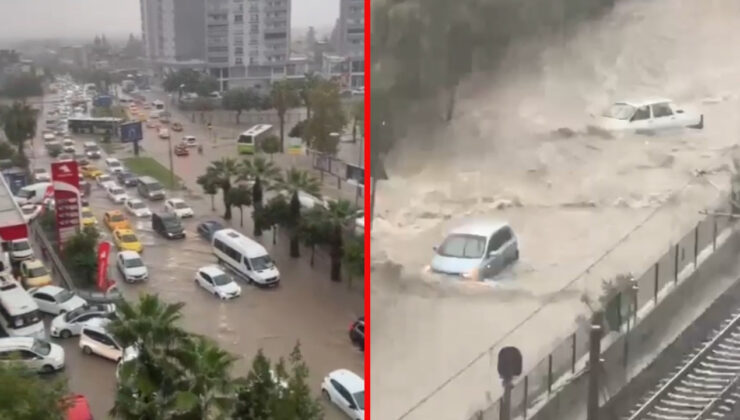 Adana’da Sağanak Yağış Sele Neden Oldu