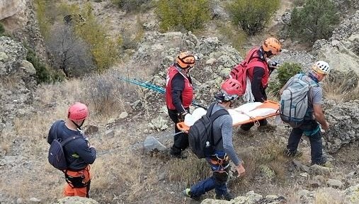 Bolu’da Zorlu Kanyonda Arama Kurtarma Tatbikatı