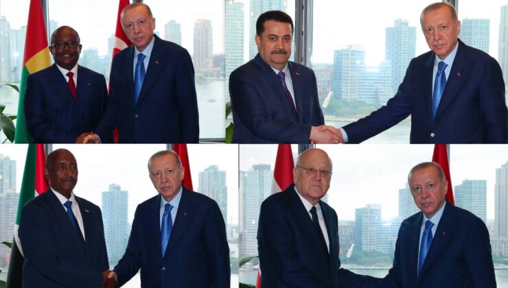 Erdoğan, New York Programının Son Gününde Lübnan Başbakanı Mikati ve Irak Başbakanı Es-Sudani ile Görüştü