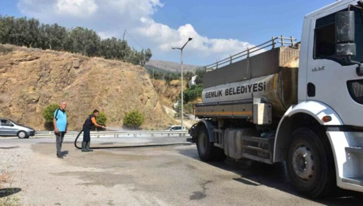 Gemlik Belediyesi Temizlik İşleri Müdürlüğü Ekipleri Güne Erken Başlıyor