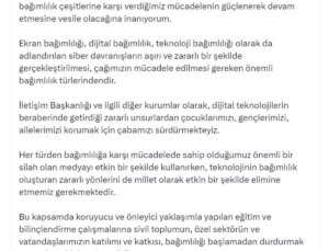 İletişim Başkanı Fahrettin Altun, Bağımlılıkla Mücadele Çağrısı Yaptı