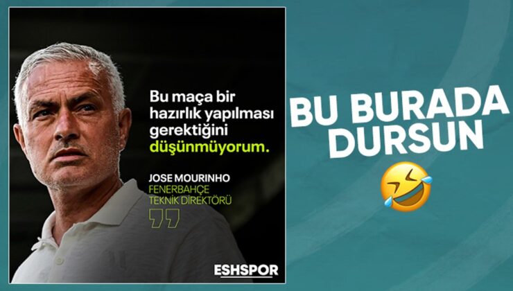 Jose Mourinho’nun Sözleri Gündemde: Hazırlık Yapılması Gerektiğini Düşünmüyorum