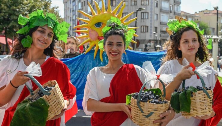 Kırklareli’de Bağ Bozumu Şenlikleri’nden Renkli Görüntüler