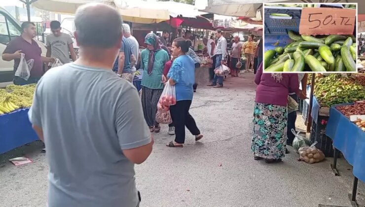 Pazarda Fiyatlar Cep Yakıyor! Salatalık Bile Alamayan Emekli, Ekmekle Karnını Doyuruyor