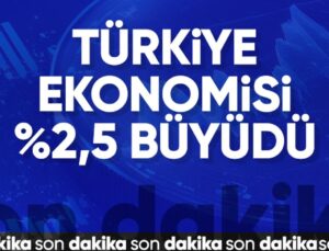 Son Dakika: Türkiye İktisadı 2024’ün İkinci Çeyreğinde Yüzde 2,5 Büyüdü