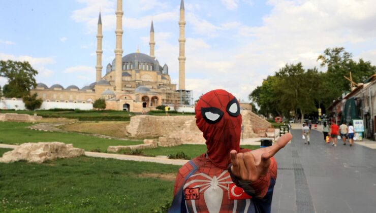 Türkiye’yi Gezen Yerli Spiderman’in 39. Durağı Edirne Oldu