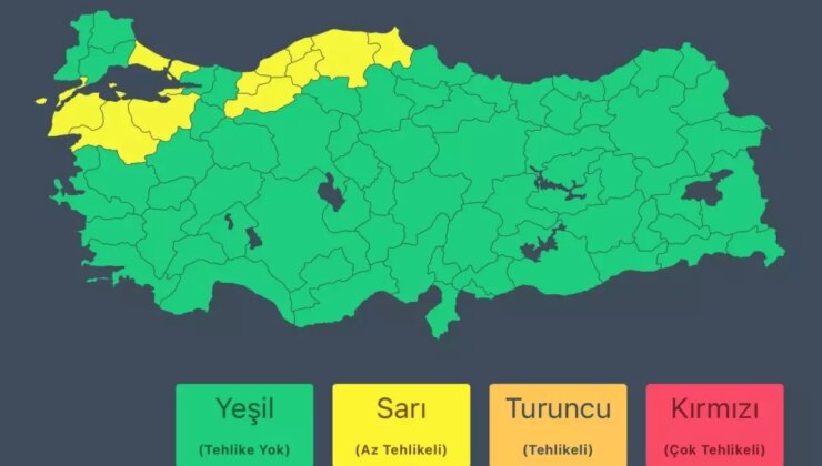 Afad’dan 12 İli Kapsayan Sağanak Yağış Uyarısı